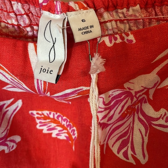 Joie Linen Floral Crop Top - Picture 5 of 9